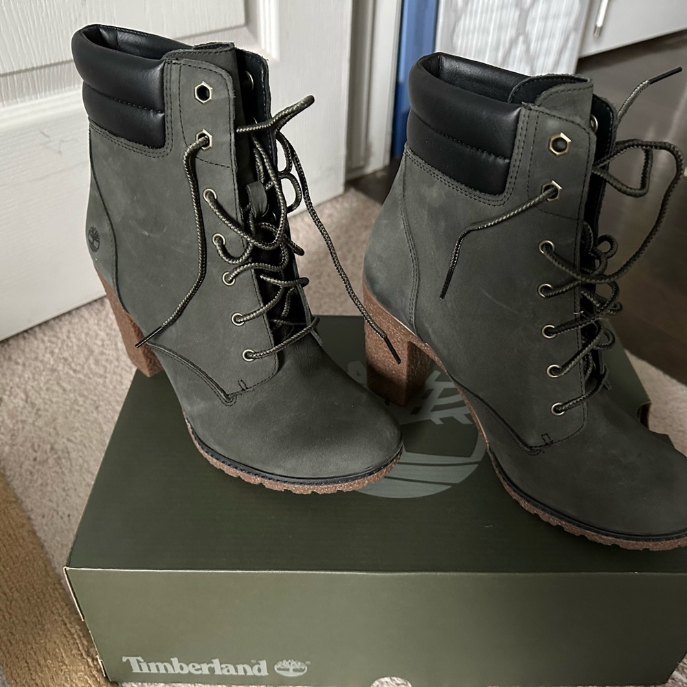 Timberland - dark green ankle boots